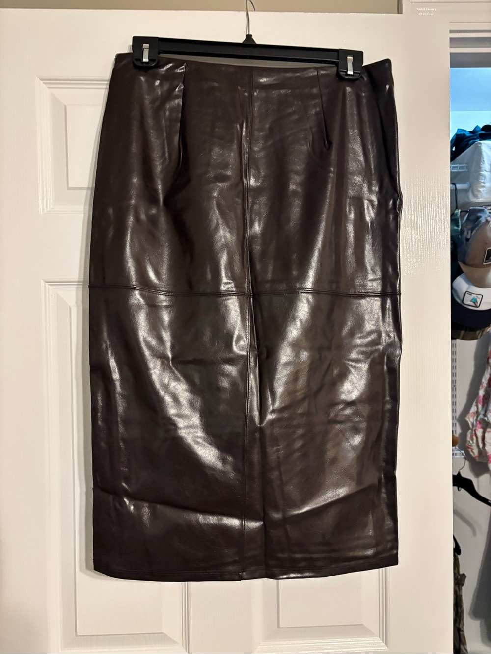 a new day Faux Leather Pencil Skirt - Dark Brown